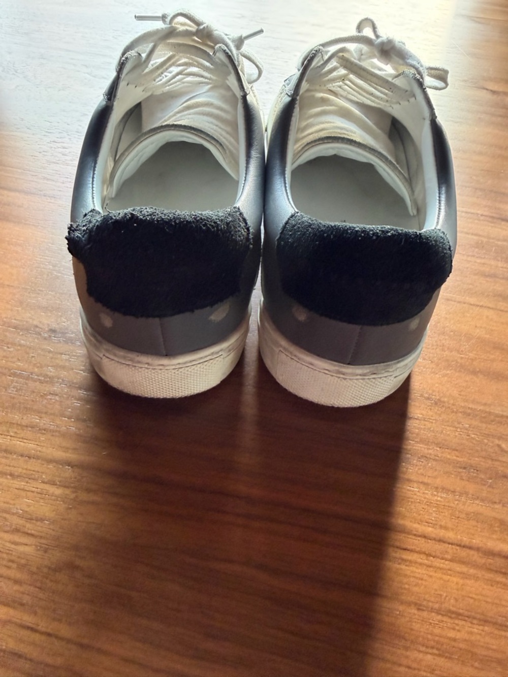Oliver Cabell Gray & White Low-Top Sneakers - Picture 4 of 5